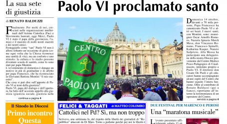 prima pagina 18 ottobre 2018