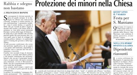 Prima pagina 28 febbraio