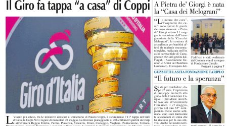 prima pagina 16 maggio