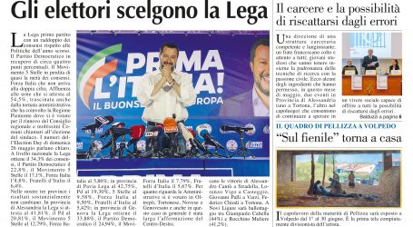 Prima pagina giovedì 30 Maggio 2019