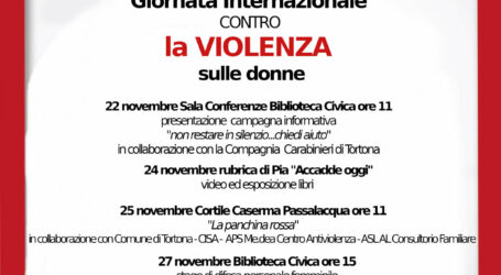 #25novembre: gli appuntamenti a Tortona