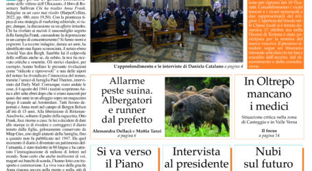 Prima pagina 27 gennaio