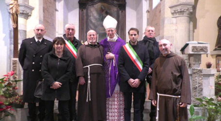 Il saluto a padre Alberto e ai cappuccini