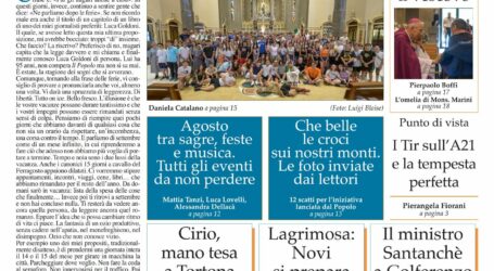 Prima pagina 31 agosto