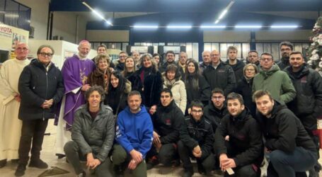 La Messa di Natale del vescovo nell’azienda Fia-Trac